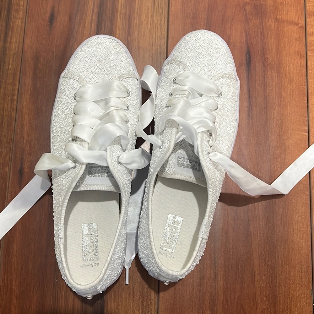 Platform Keds with Sequins